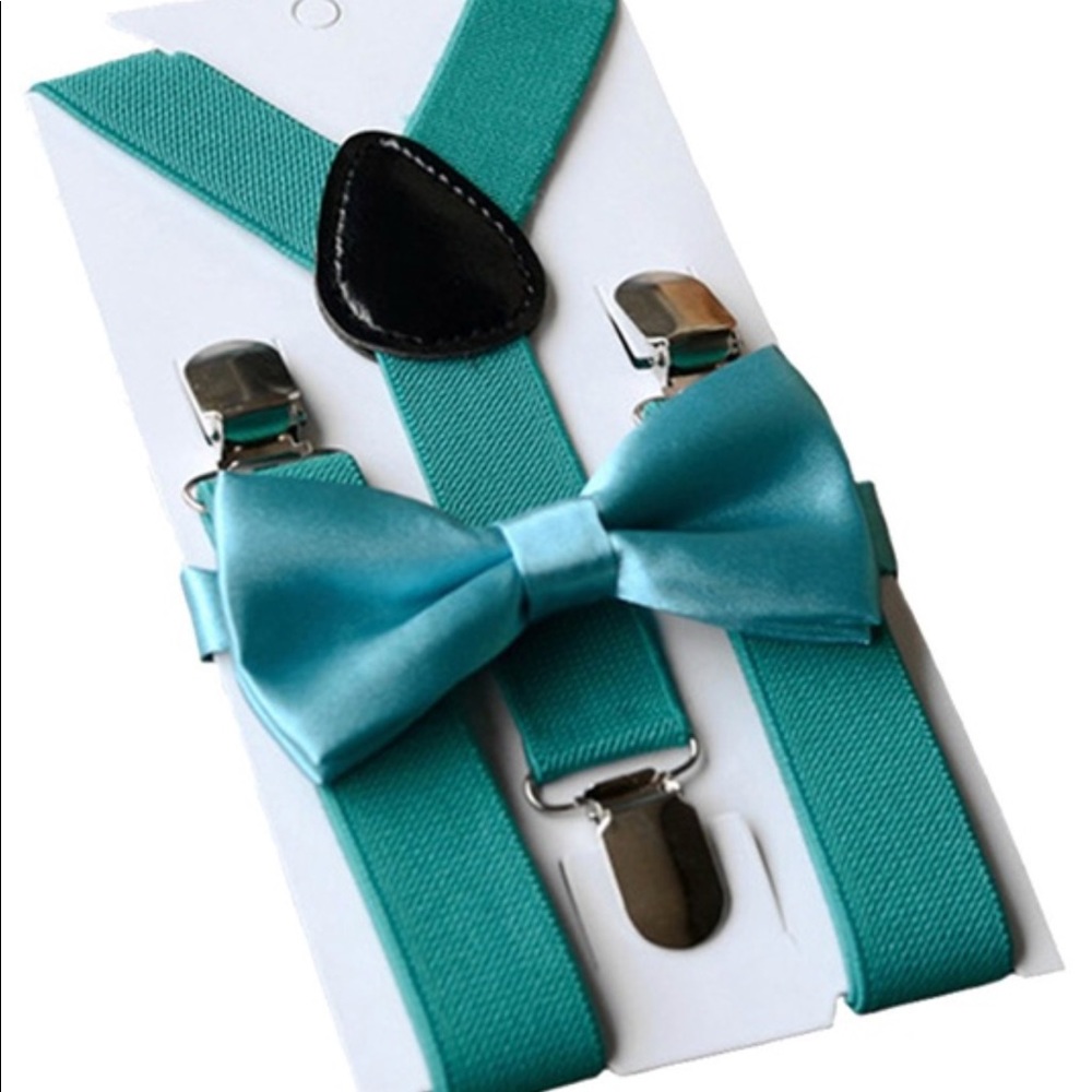 Children’s clip on suspender & bow set - Picture 5 of 7